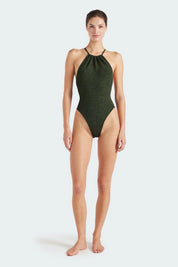 Metallic Khaki Portia One Piece