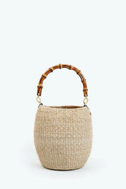 Cream Bamboo Pot De Miel Bag