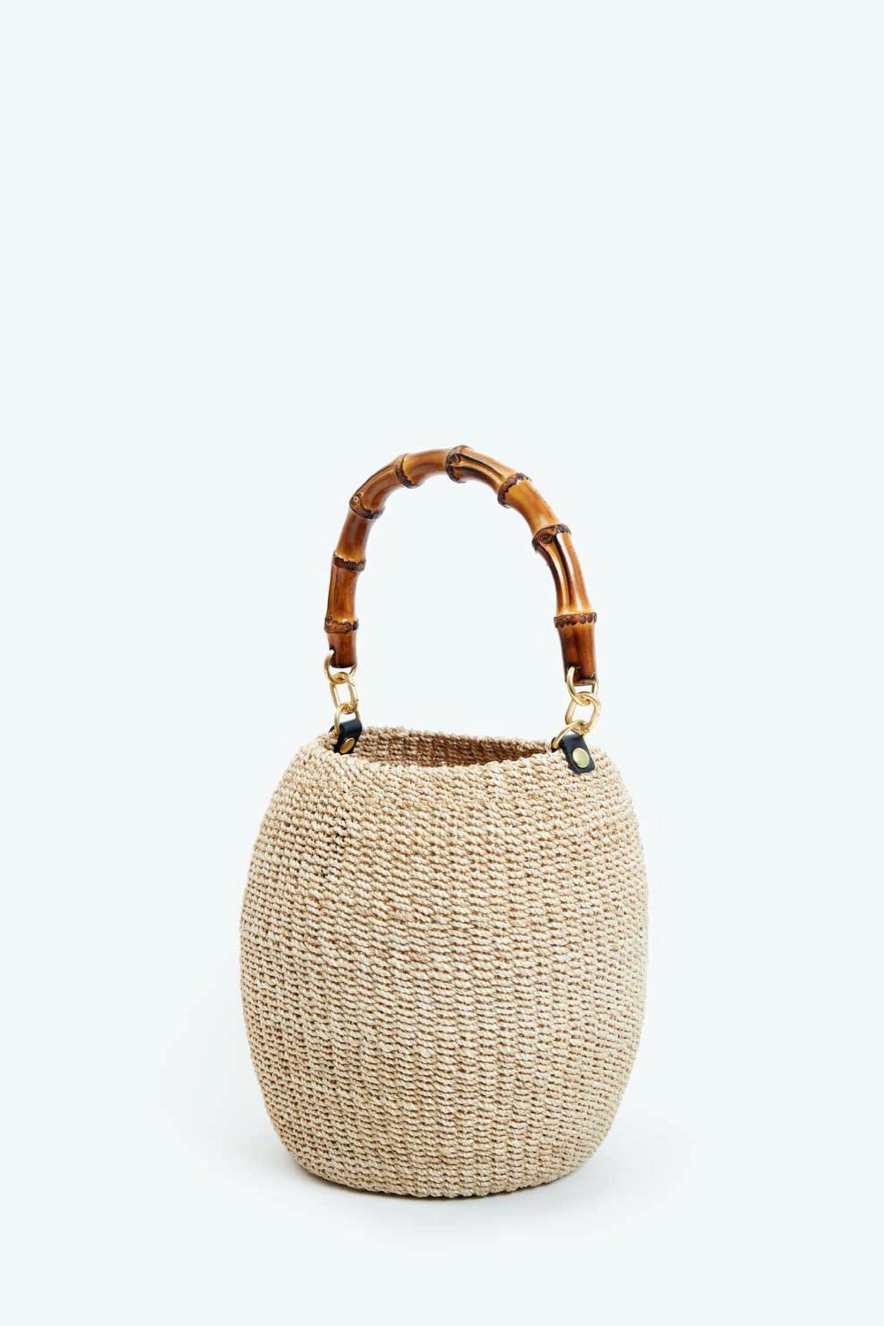 Cream Bamboo Pot De Miel Bag