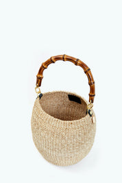 Cream Bamboo Pot De Miel Bag
