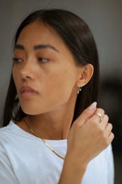 14k Mini Safety Pin Earring