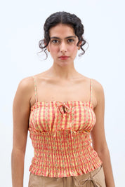 Orange Gingham Nola Cami