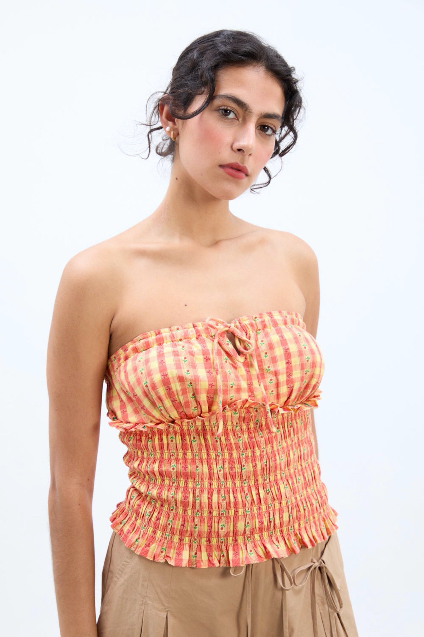 Orange Gingham Nola Cami