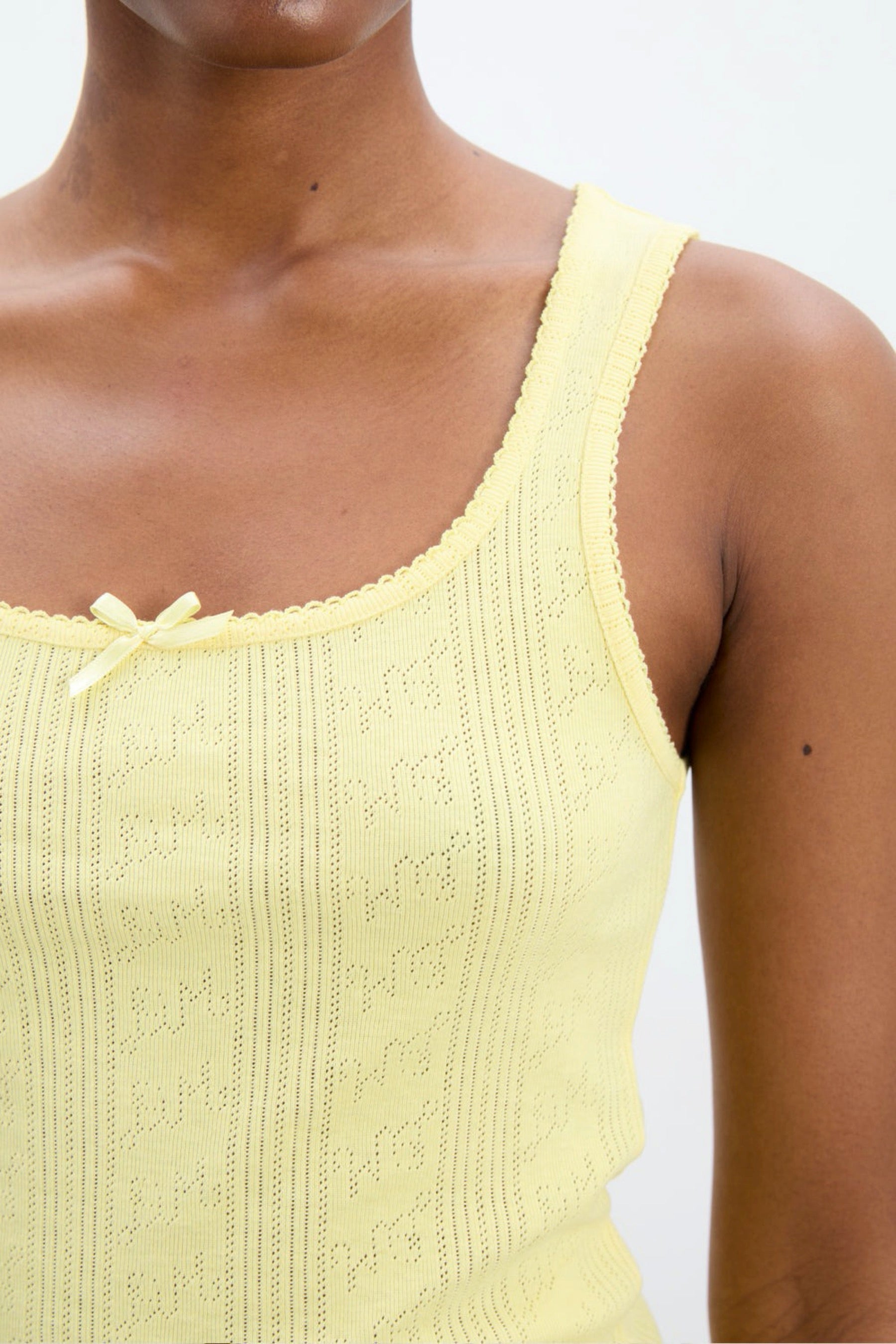 Yellow Salome Pointelle Cami