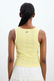 Yellow Salome Pointelle Cami