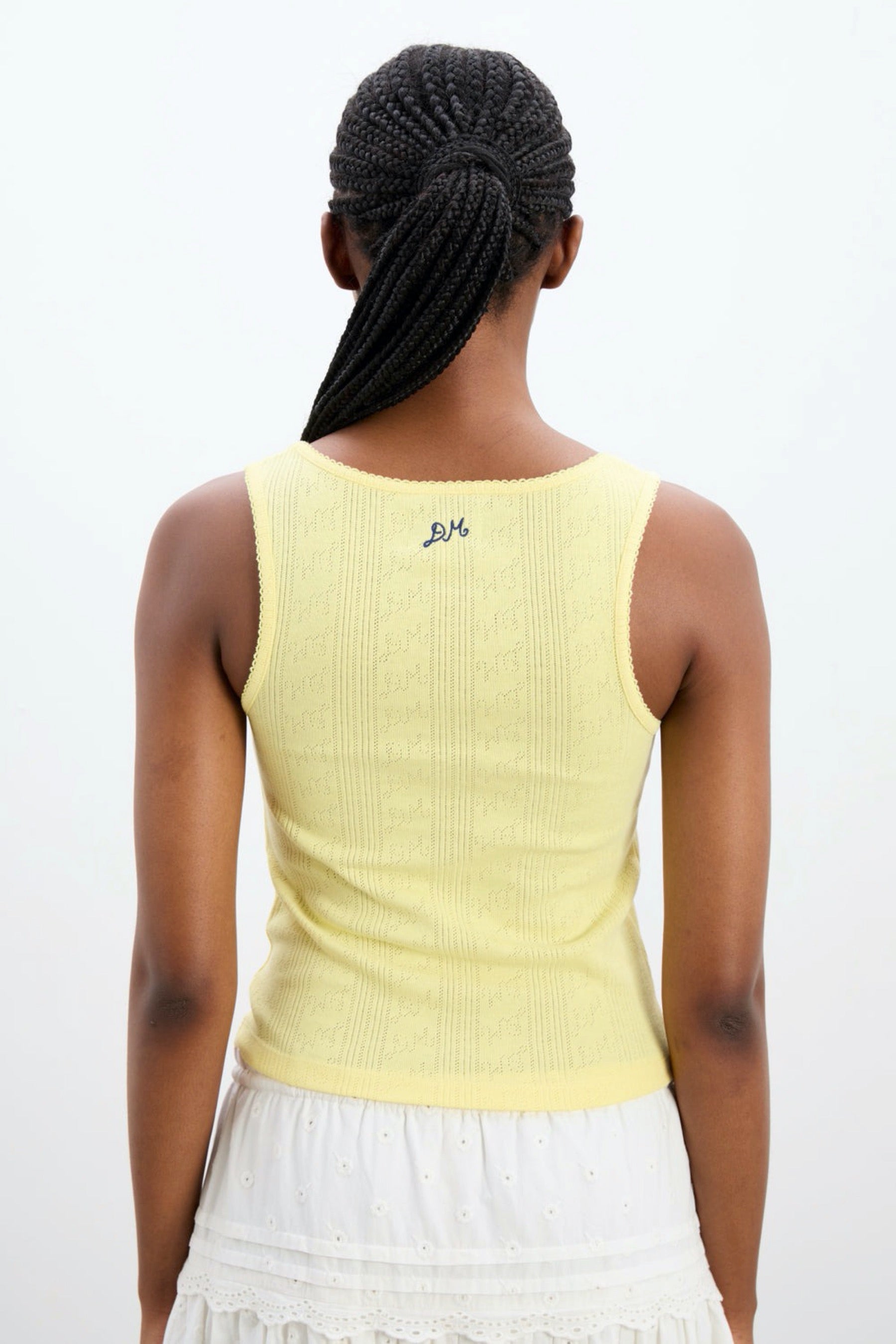 Yellow Salome Pointelle Cami