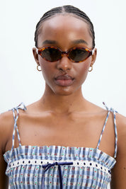 Tortoise Oval Sunglasses
