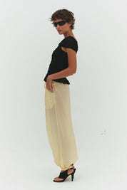 Black Ruched Ross Sleeveless Top