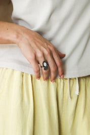 Silver Moonstone Ring