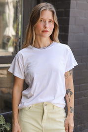 Bleach White Solid Solo Tee