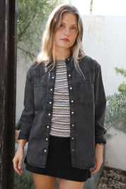 Black Oyster Teodora Western Shirt