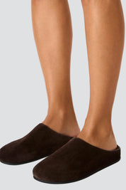 Brown Suede Fern Mule