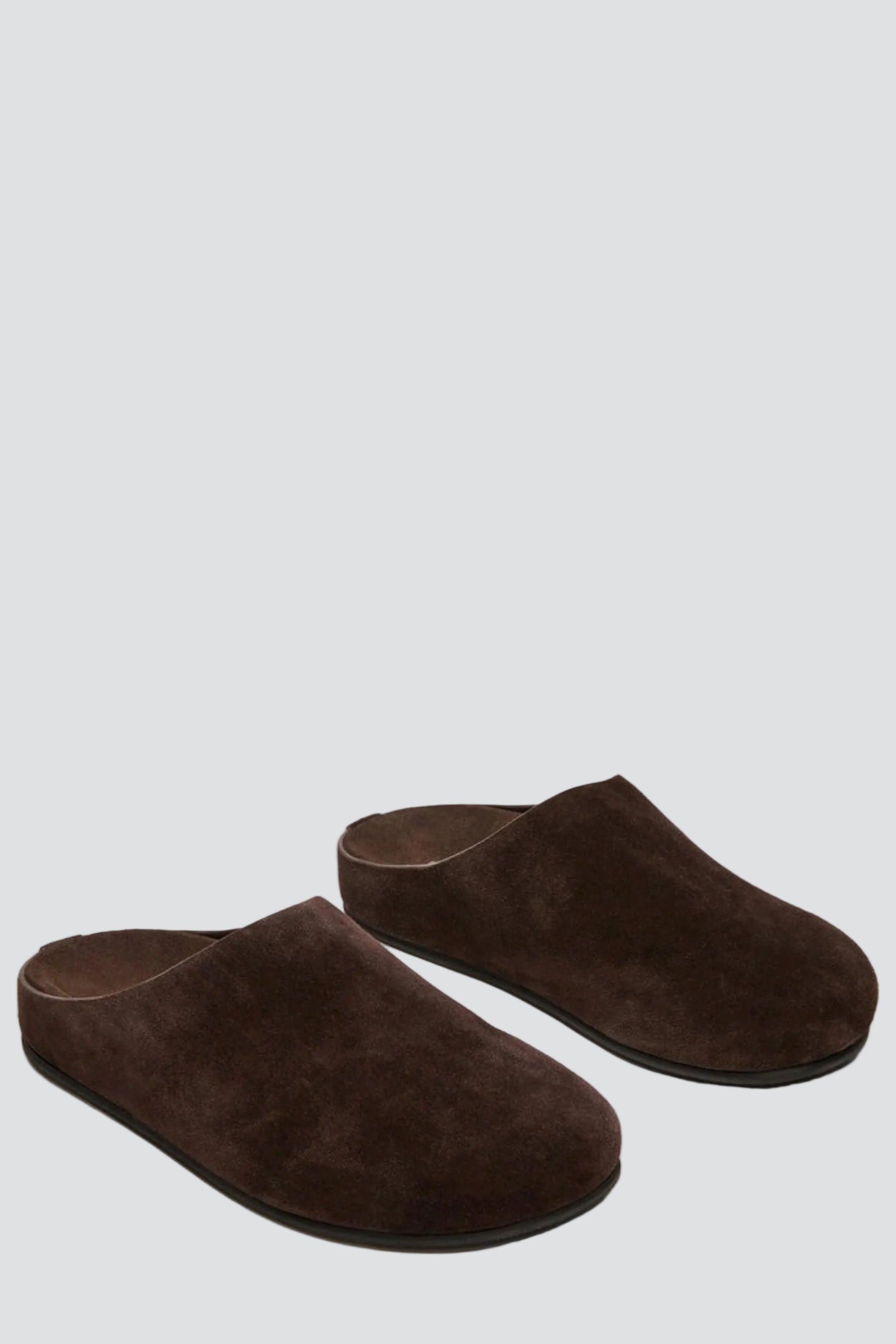 Brown Suede Fern Mule