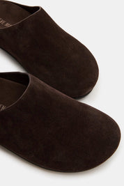 Brown Suede Fern Mule