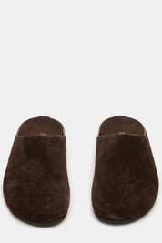 Brown Suede Fern Mule