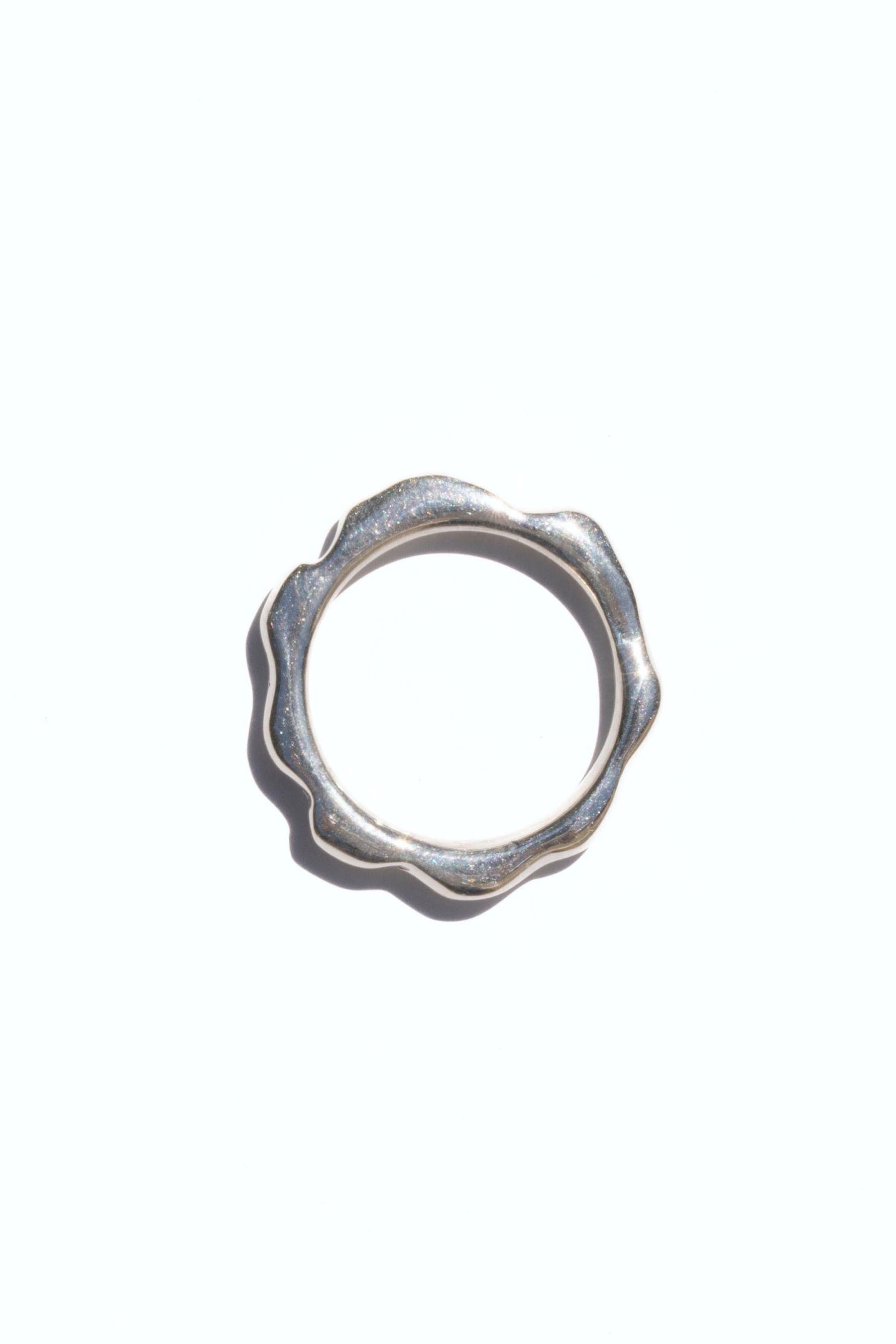 Silver Solar Flare Ring