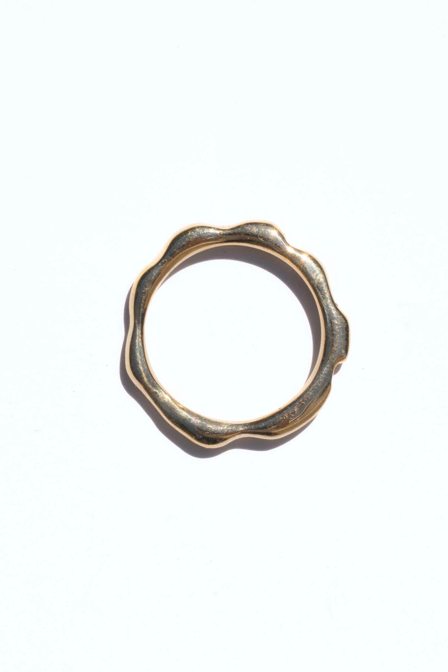 Brass Solar Flare Ring