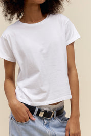 Bleach White Solid Solo Tee