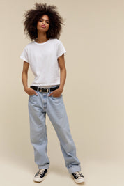 Bleach White Solid Solo Tee