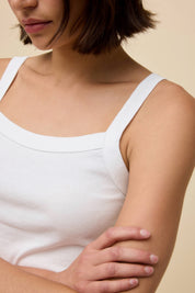 Bleach White Solid 90s Tank