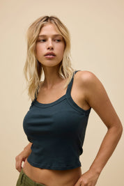 Vintage Black Solid 90s Tank