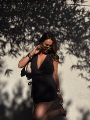 Black Skye Halter Dress