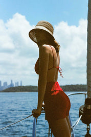 Mocha Stripe Inca Bucket