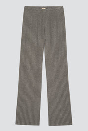 Charcoal Sweater Rib Simple Pant