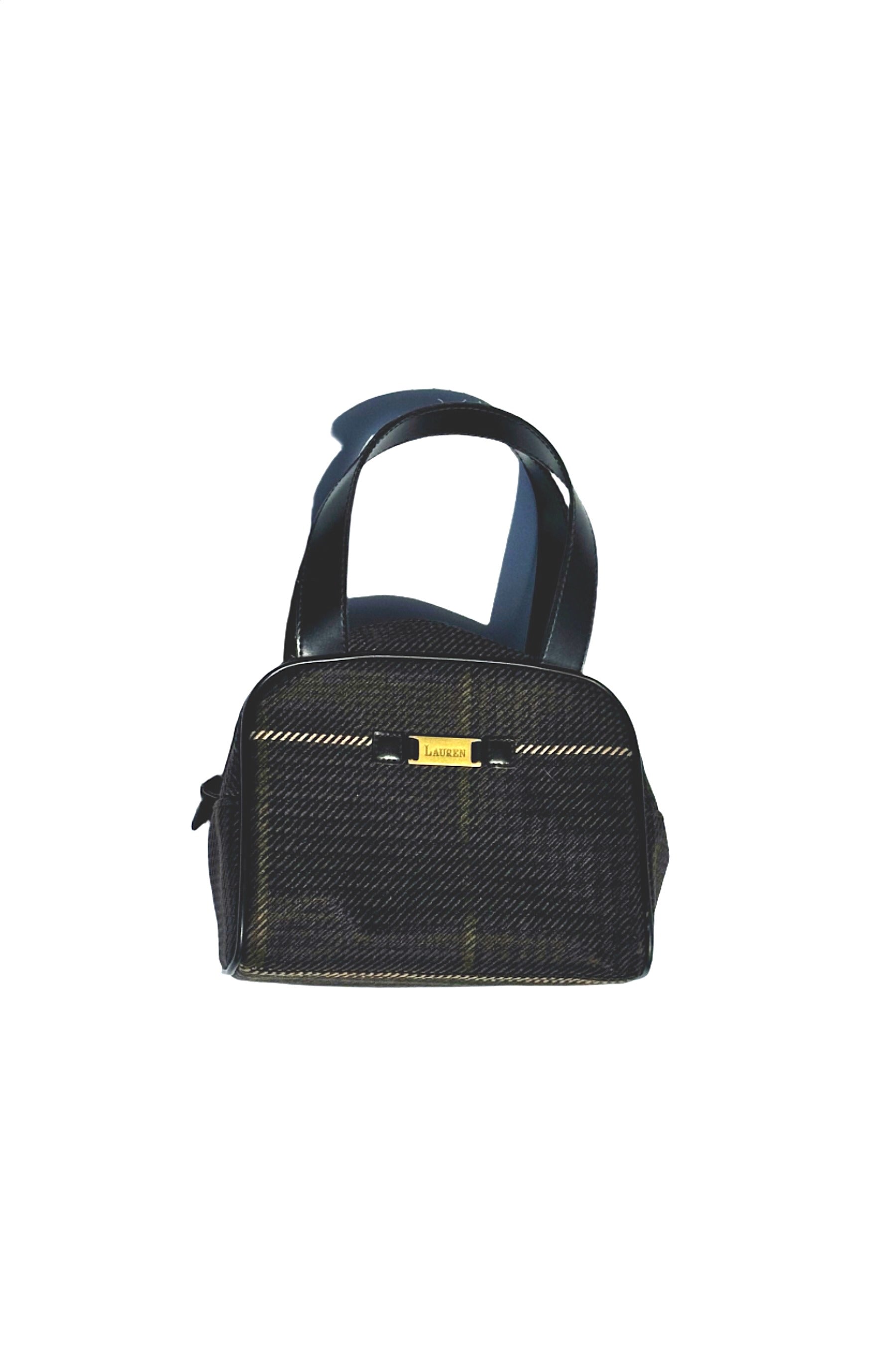 Mini Brown Houndstooth RL Buckle Bag