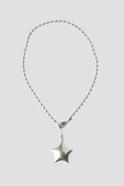 Silver Puffed Star II Necklace