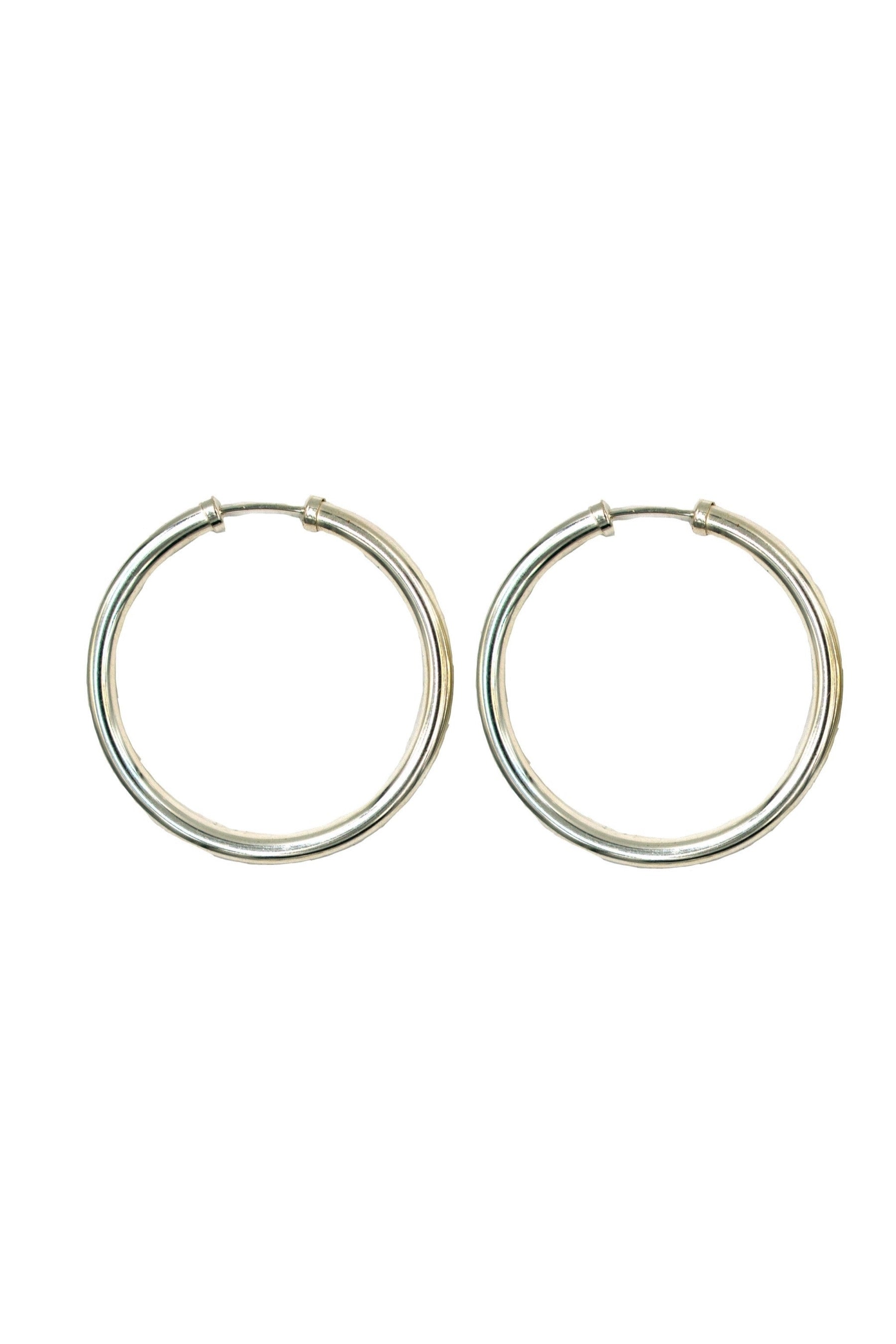 Silver Large Vita Hoops