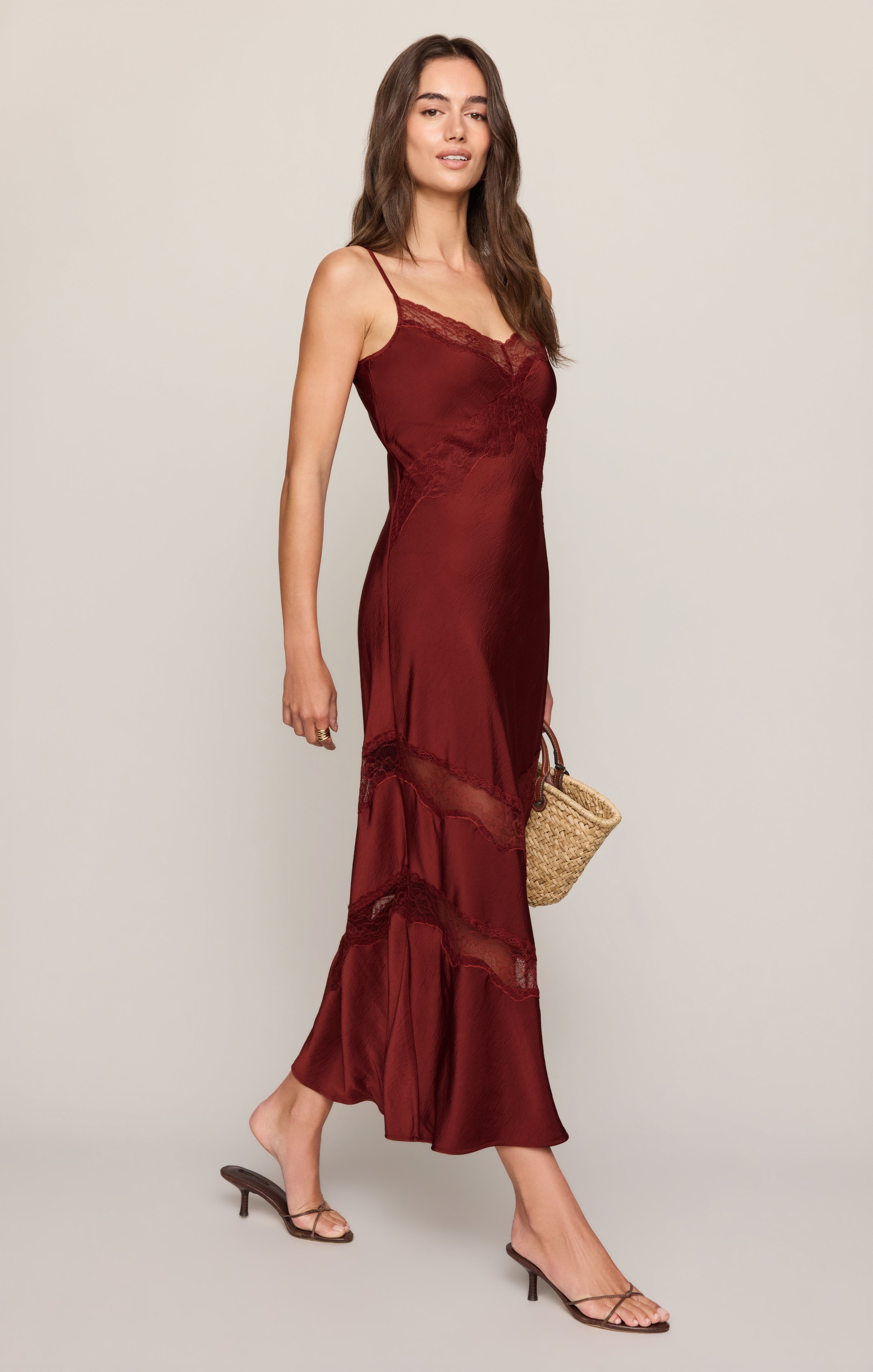 Rouge Bruna Lace Midi Dress