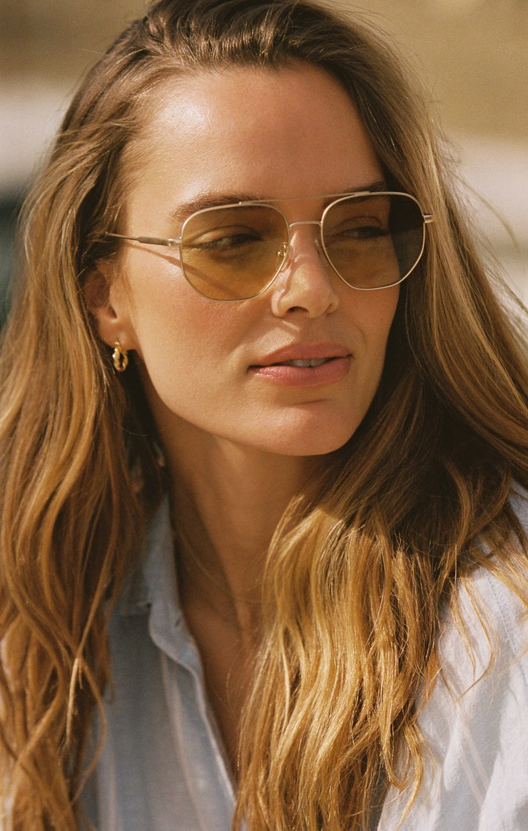 Satin Gold Highway Sunglasses