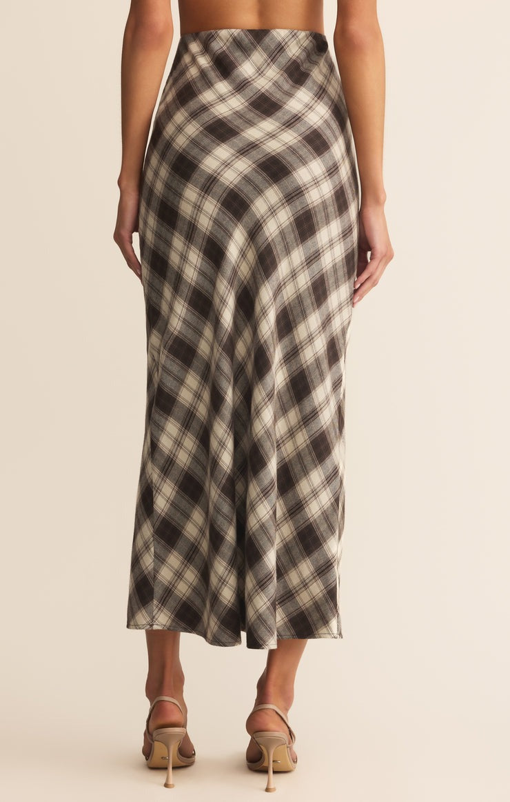 Black Europa Plaid Skirt