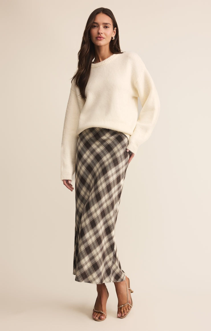 Black Europa Plaid Skirt