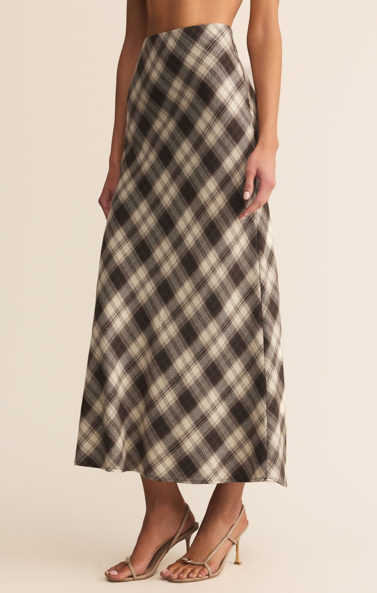Black Europa Plaid Skirt