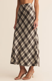 Black Europa Plaid Skirt