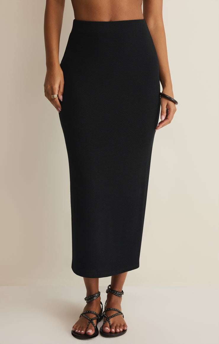 Black Ainslie Midi Skirt