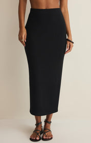 Black Ainslie Midi Skirt