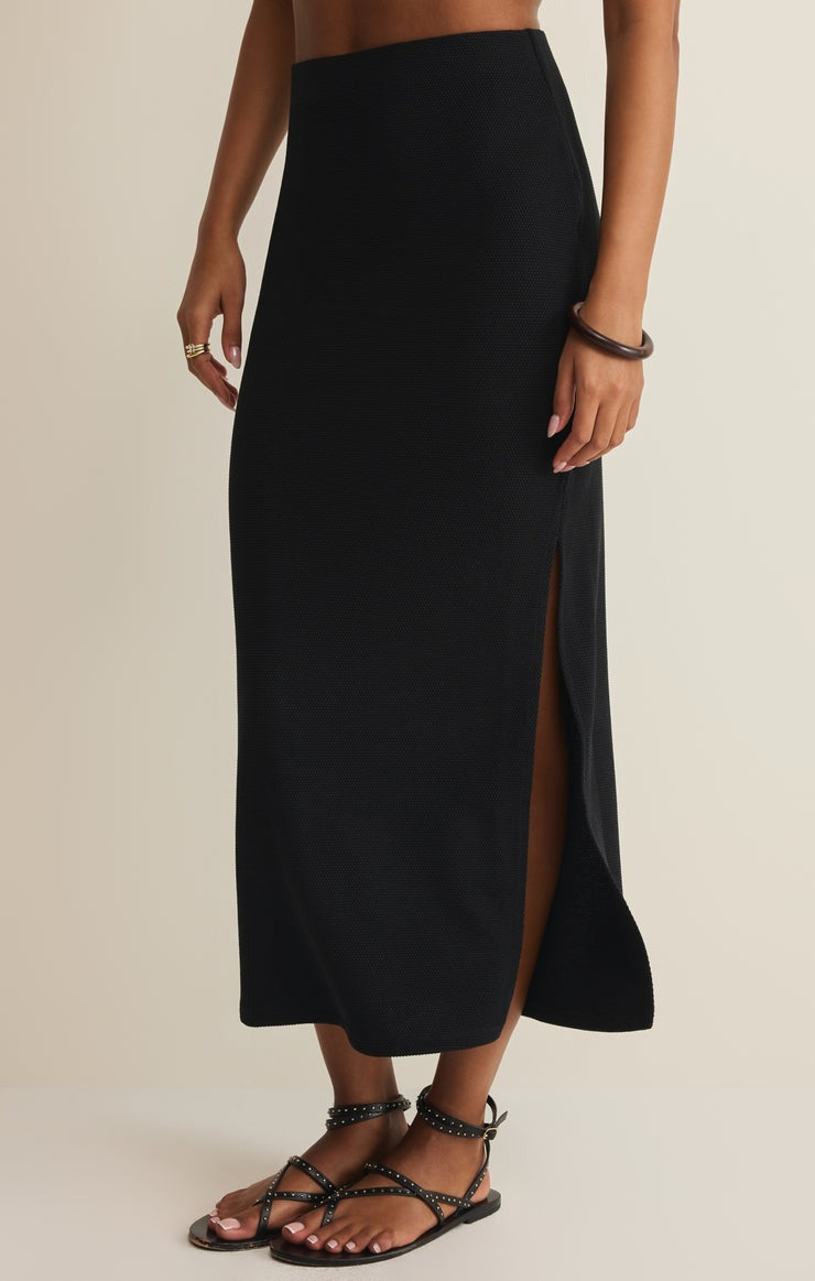 Black Ainslie Midi Skirt