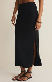 Black Ainslie Midi Skirt