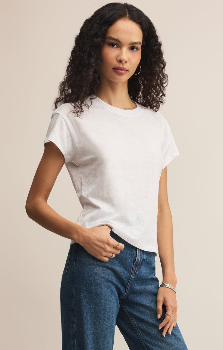 White Junie Slub Tee