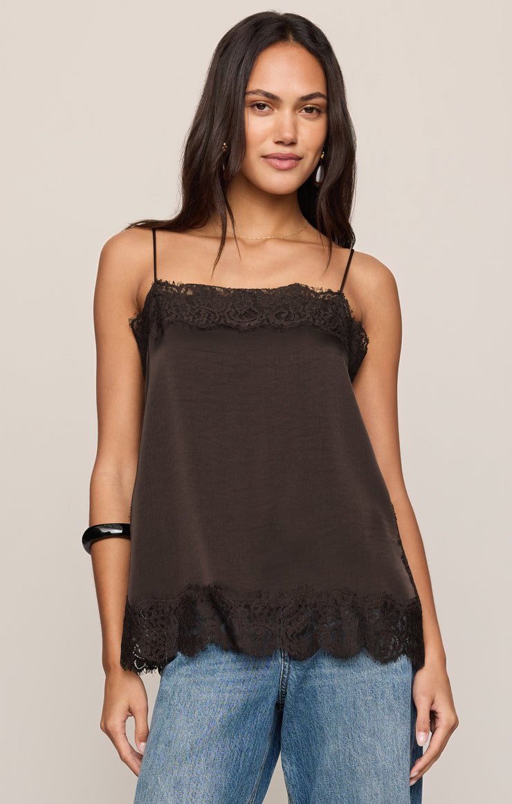 Cocoa Bean Roselle Lace Cami