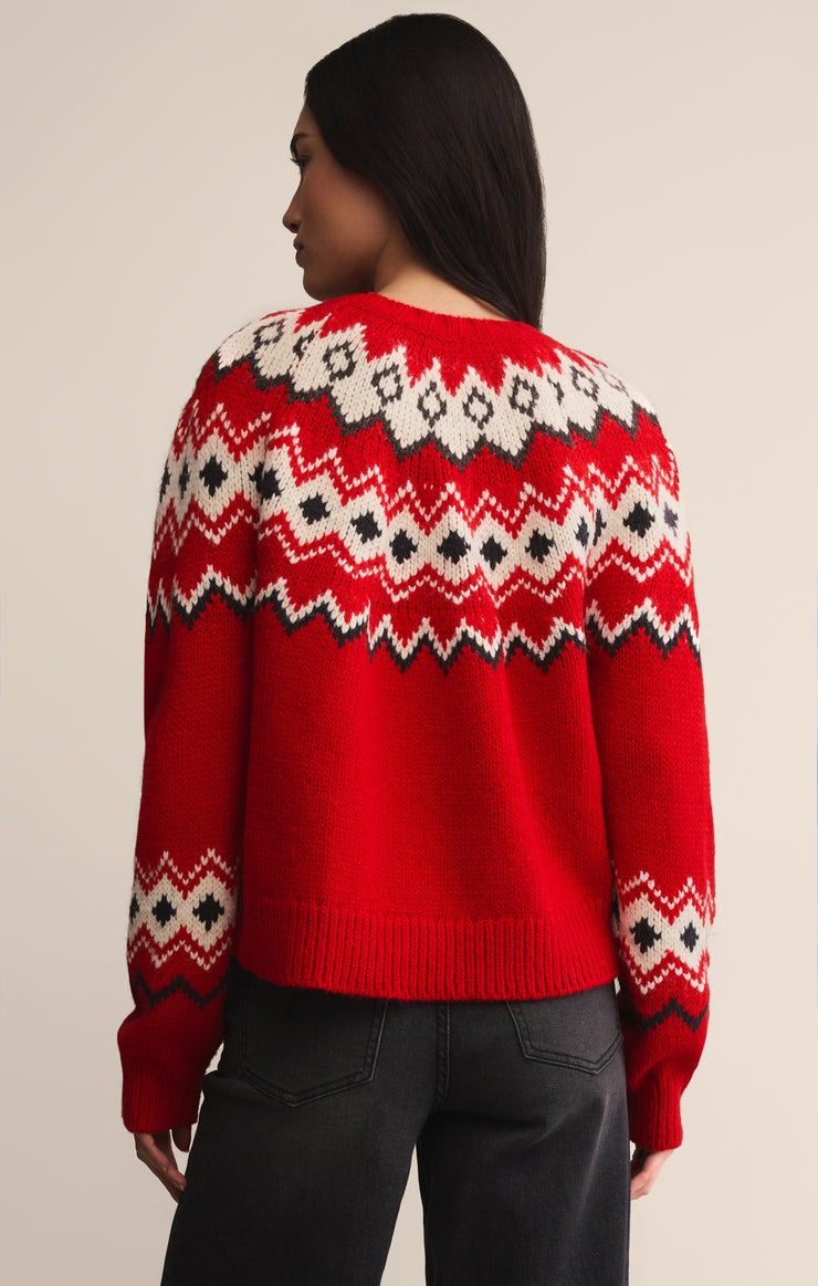 Festive Red Adornment Sweater