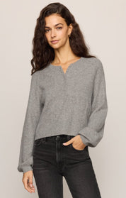 Heather Grey Westmont Henley Sweater