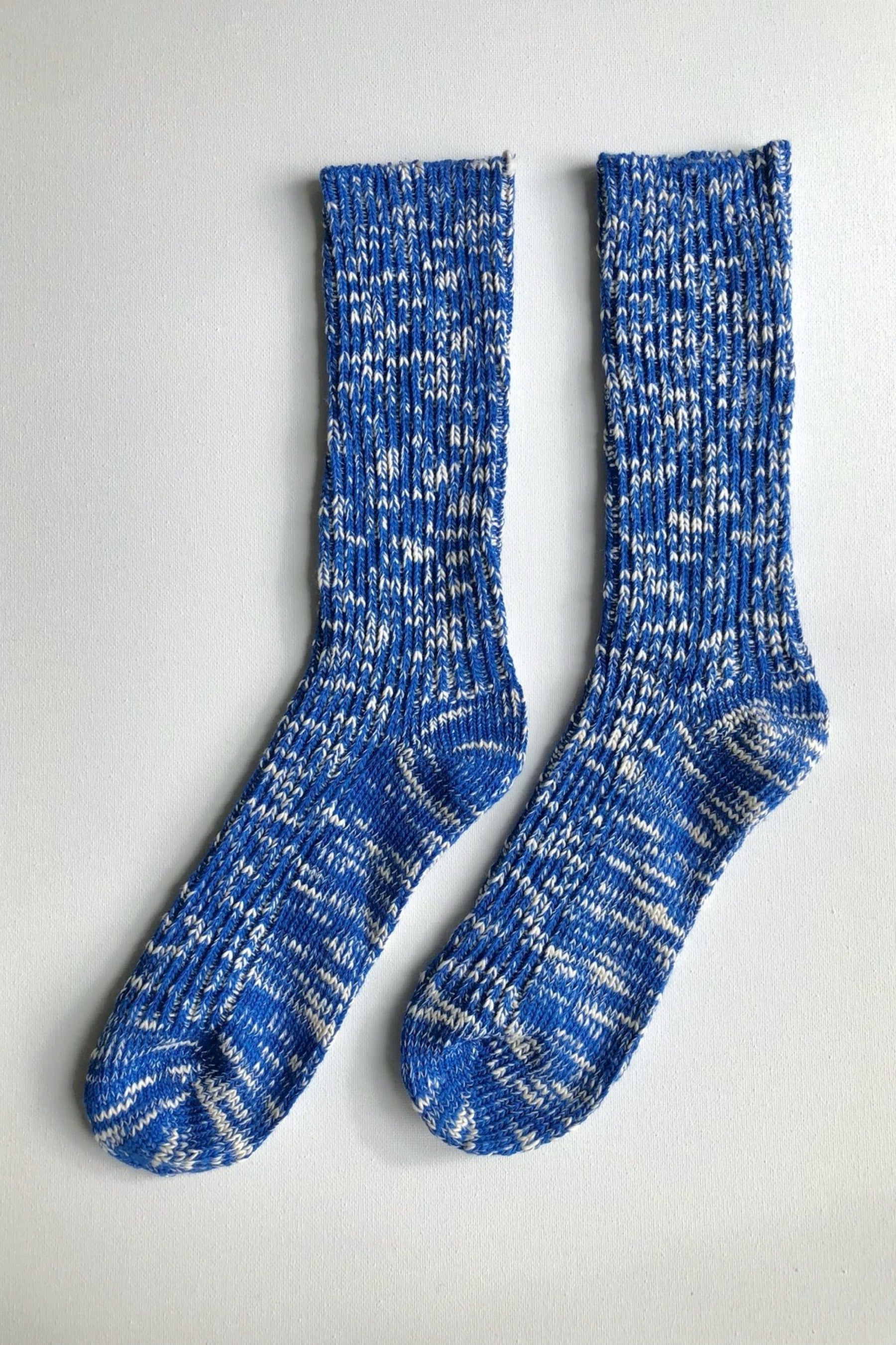 Royal Blue Tokyo Slub Socks