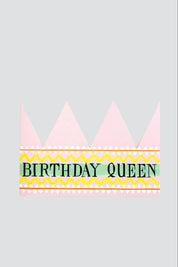 Birthday Queen Party Hat Card