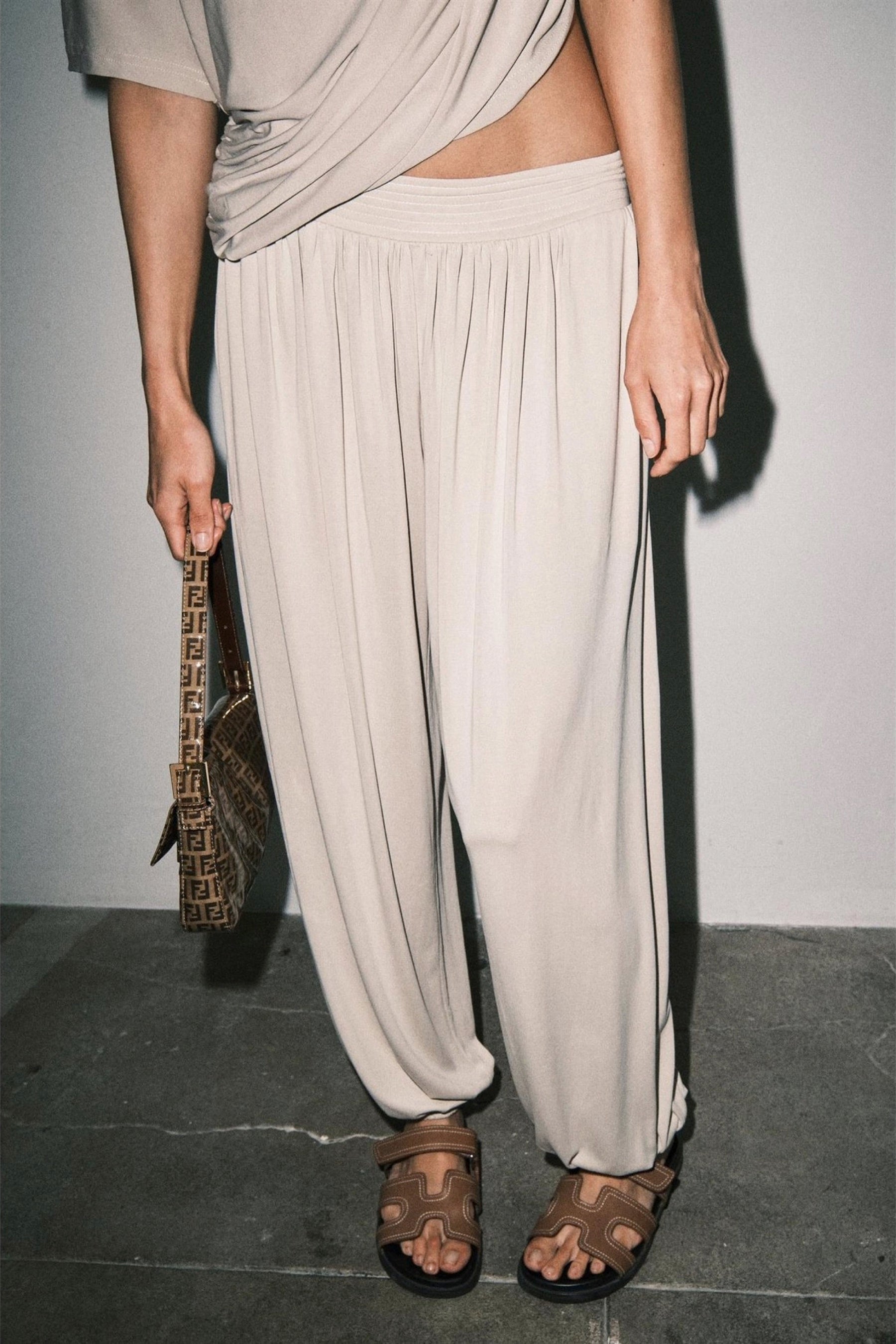 Stone Emery Drape Harem Pant