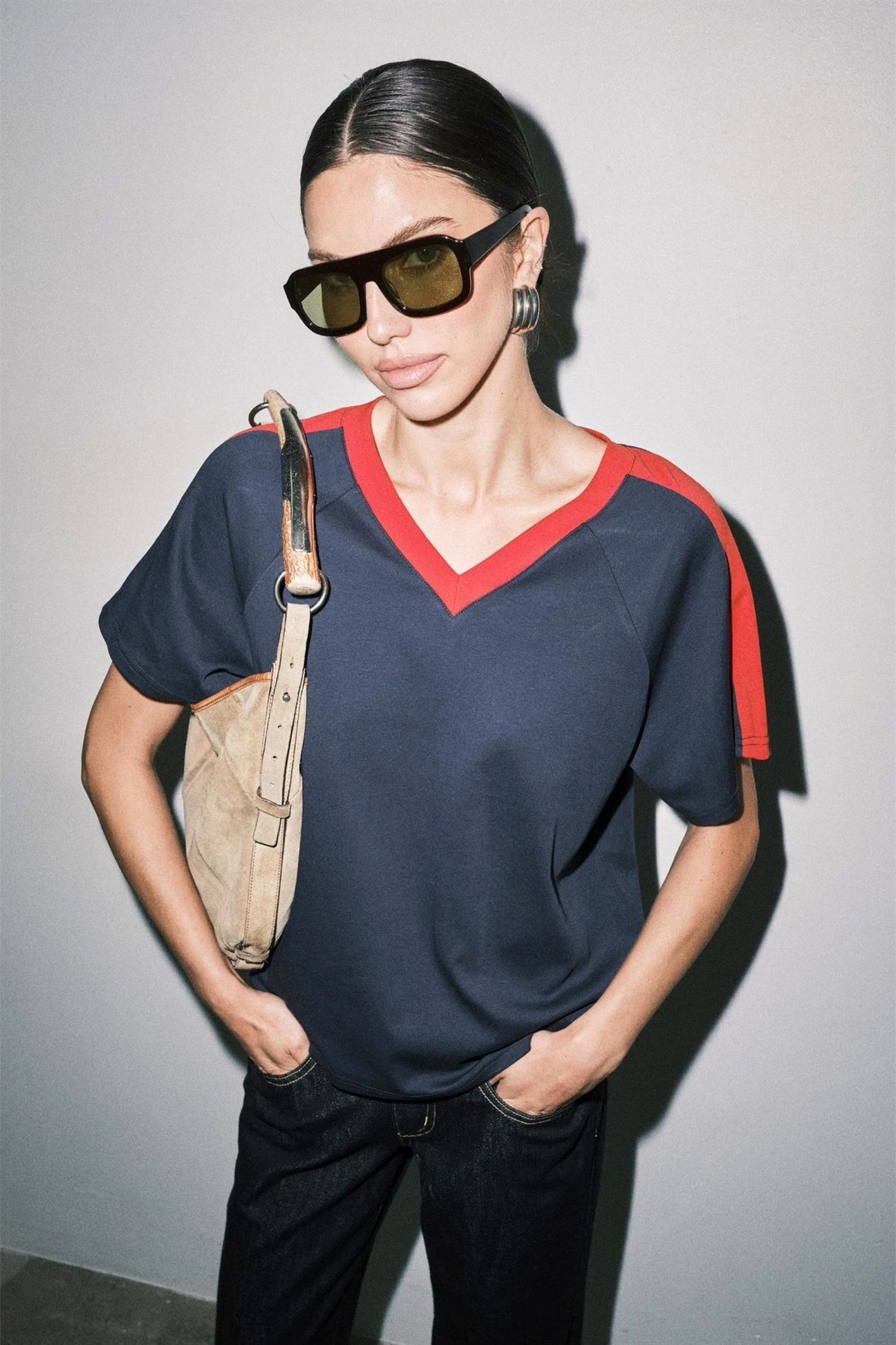 Navy Ruth Sporty Tee