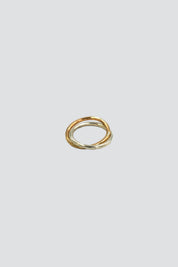 Mixed Metal Bold Interlock Ring